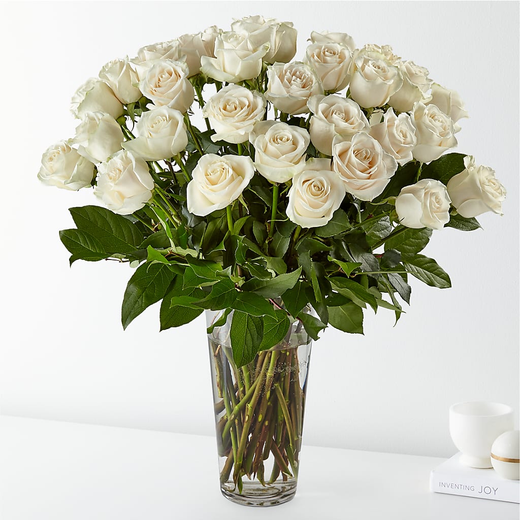Long Stem White Rose Bouquet – Berkeley Florist, Moncks Corner SC