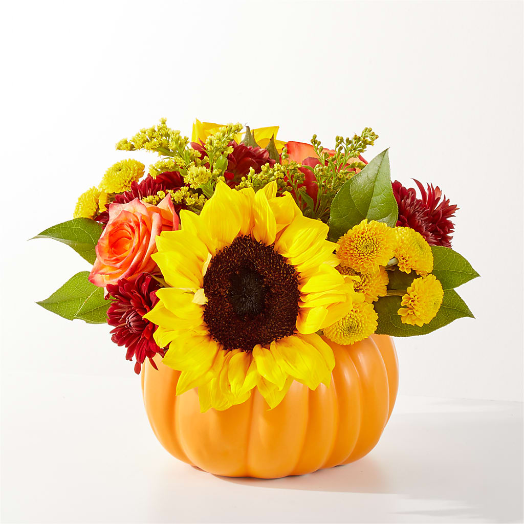 Golden Gourd Pumpkin Bouquet – Berkeley Florist, Moncks Corner SC