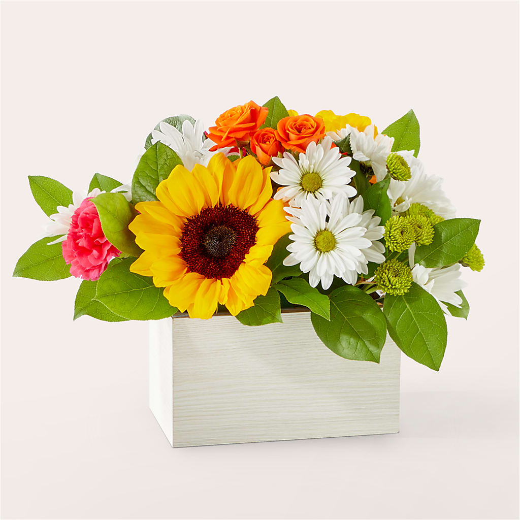 Sun-drenched Blooms Box Bouquet – Berkeley Florist, Moncks Corner SC