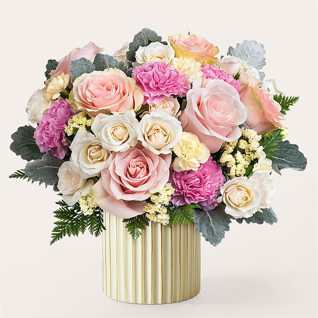 Blissful Moments Bouquet with Ivory Vase – Berkeley Florist, Moncks Corner SC