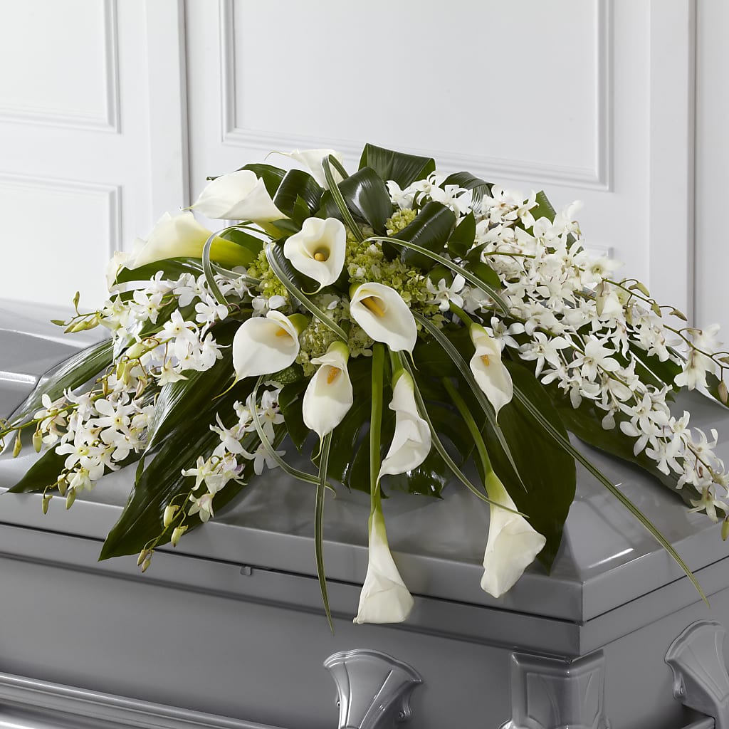 Angel Wings Casket Spray – Berkeley Florist, Moncks Corner SC