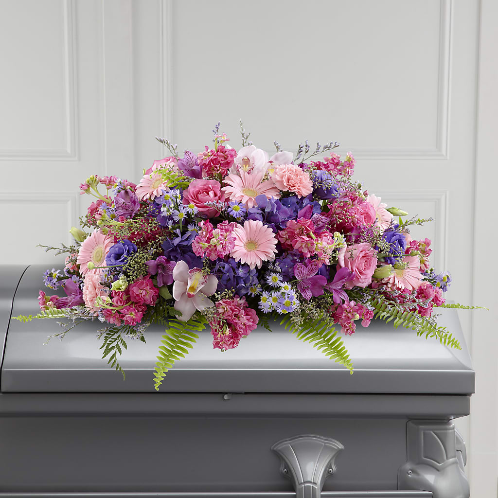 Glorious Garden Casket Spray – Berkeley Florist, Moncks Corner SC