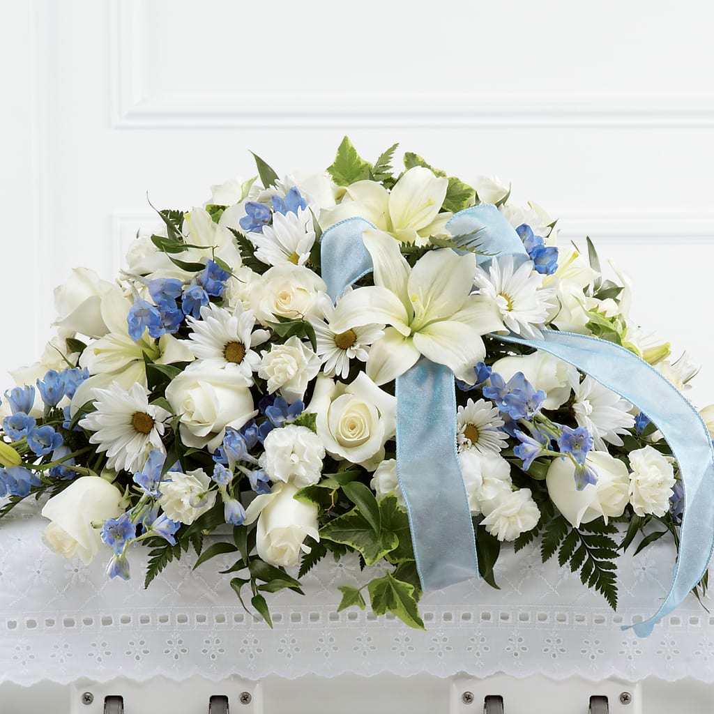 Tender Treasure Casket Spray – Berkeley Florist, Moncks Corner SC