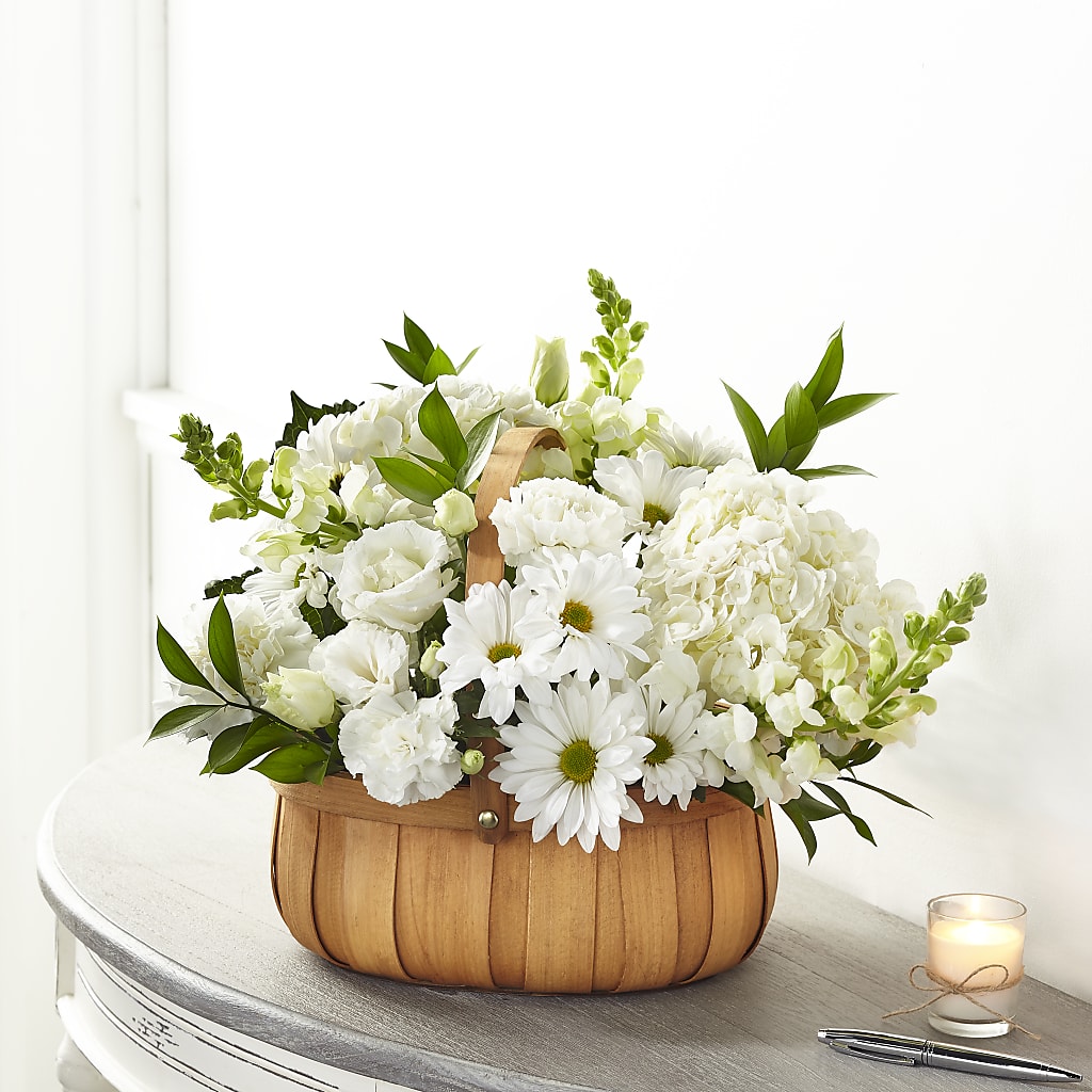 Pure Ivory Basket – Berkeley Florist, Moncks Corner SC