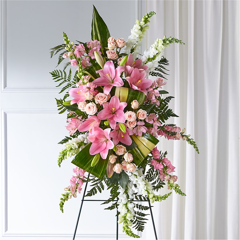 Elegant Embrace Standing Spray – Berkeley Florist, Moncks Corner SC