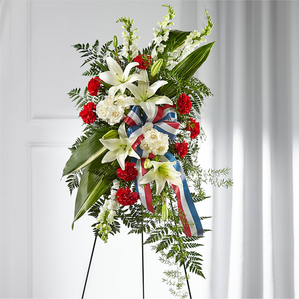 Stars of Life Standing Spray – Berkeley Florist, Moncks Corner SC