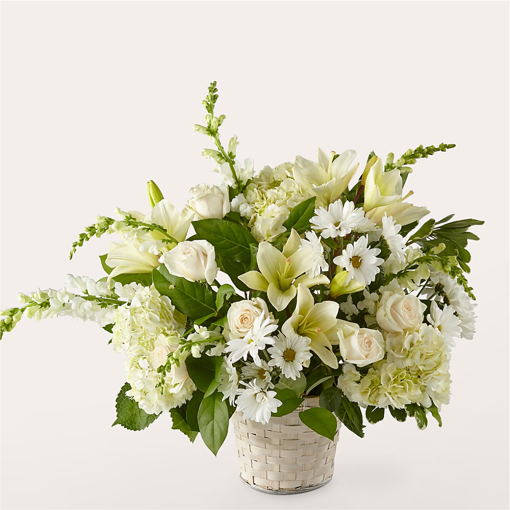 Ivory Elegance Floral Basket – Berkeley Florist, Moncks Corner SC
