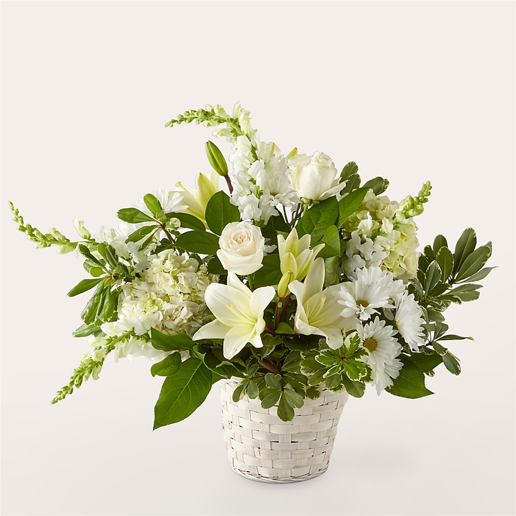 Ivory Elegance Floral Basket – Berkeley Florist, Moncks Corner SC