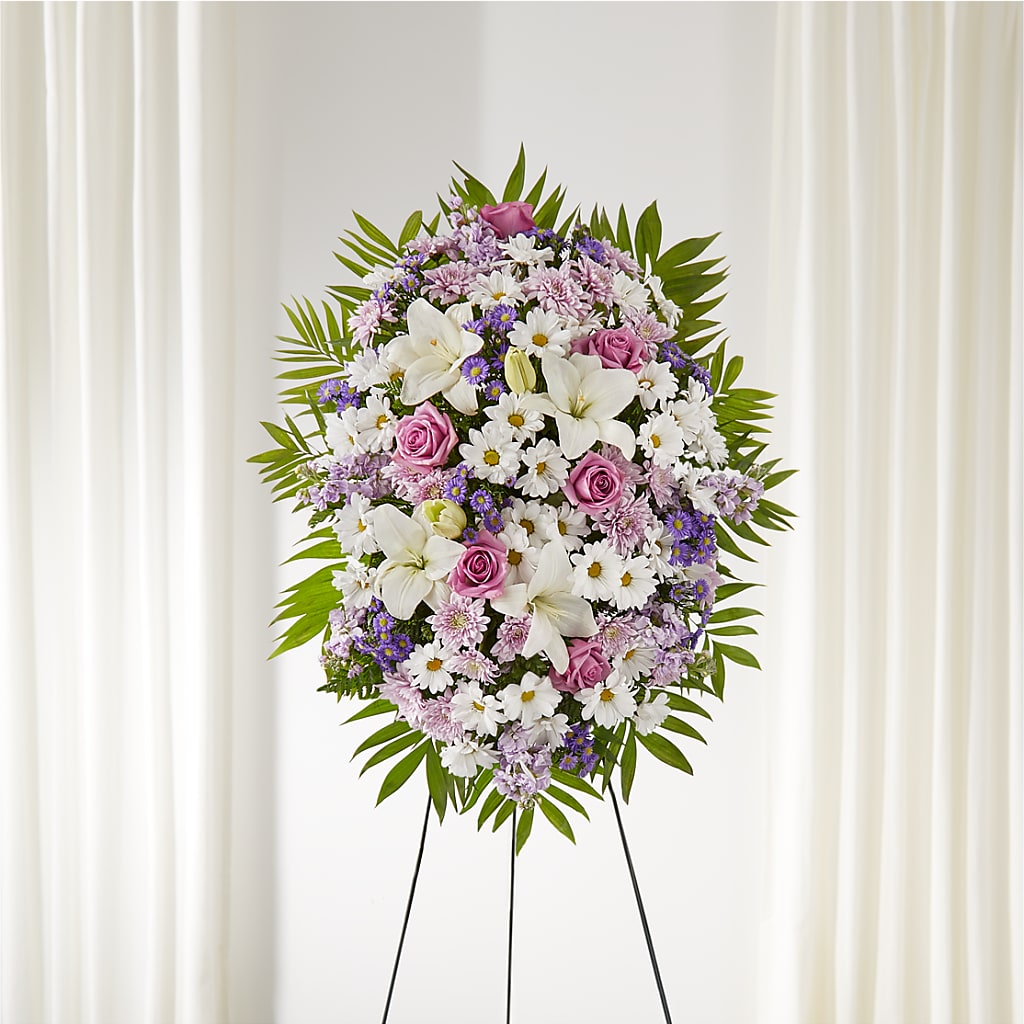Surrounded by Love Standing Spray – Berkeley Florist, Moncks Corner SC