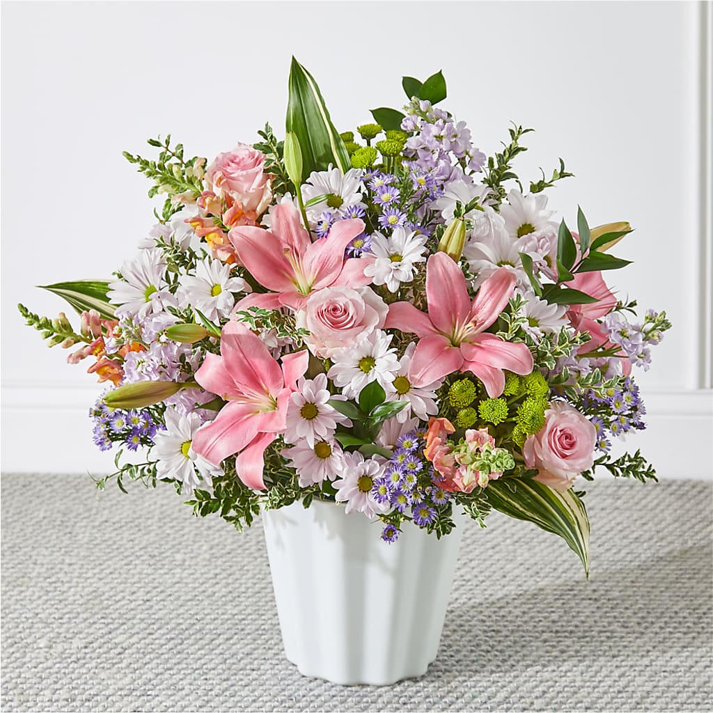 Abundant Compassion Floor Basket – Berkeley Florist, Moncks Corner SC