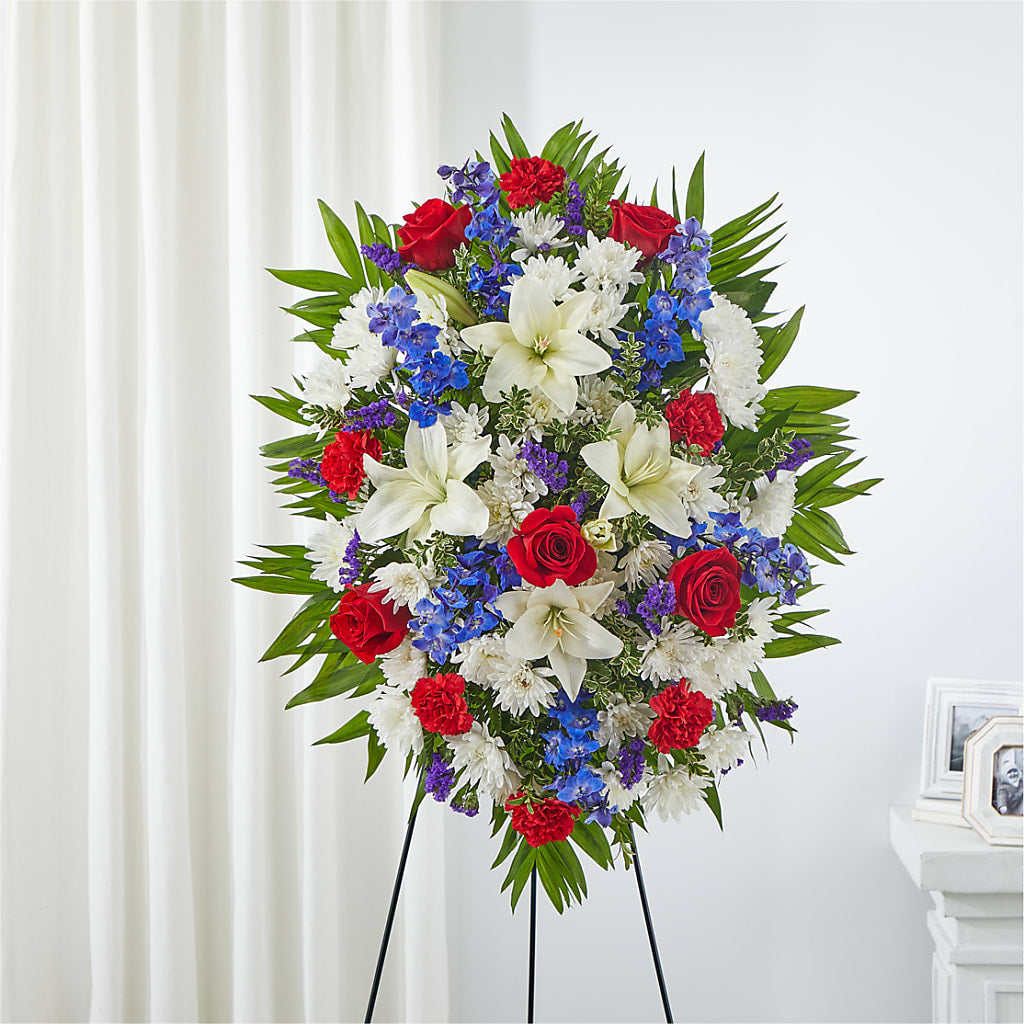 Cherished Service Standing Spray – Berkeley Florist, Moncks Corner SC