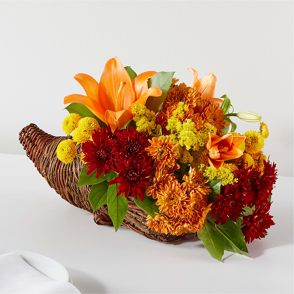 Bouquet of Blessings Cornucopia – Berkeley Florist, Moncks Corner SC