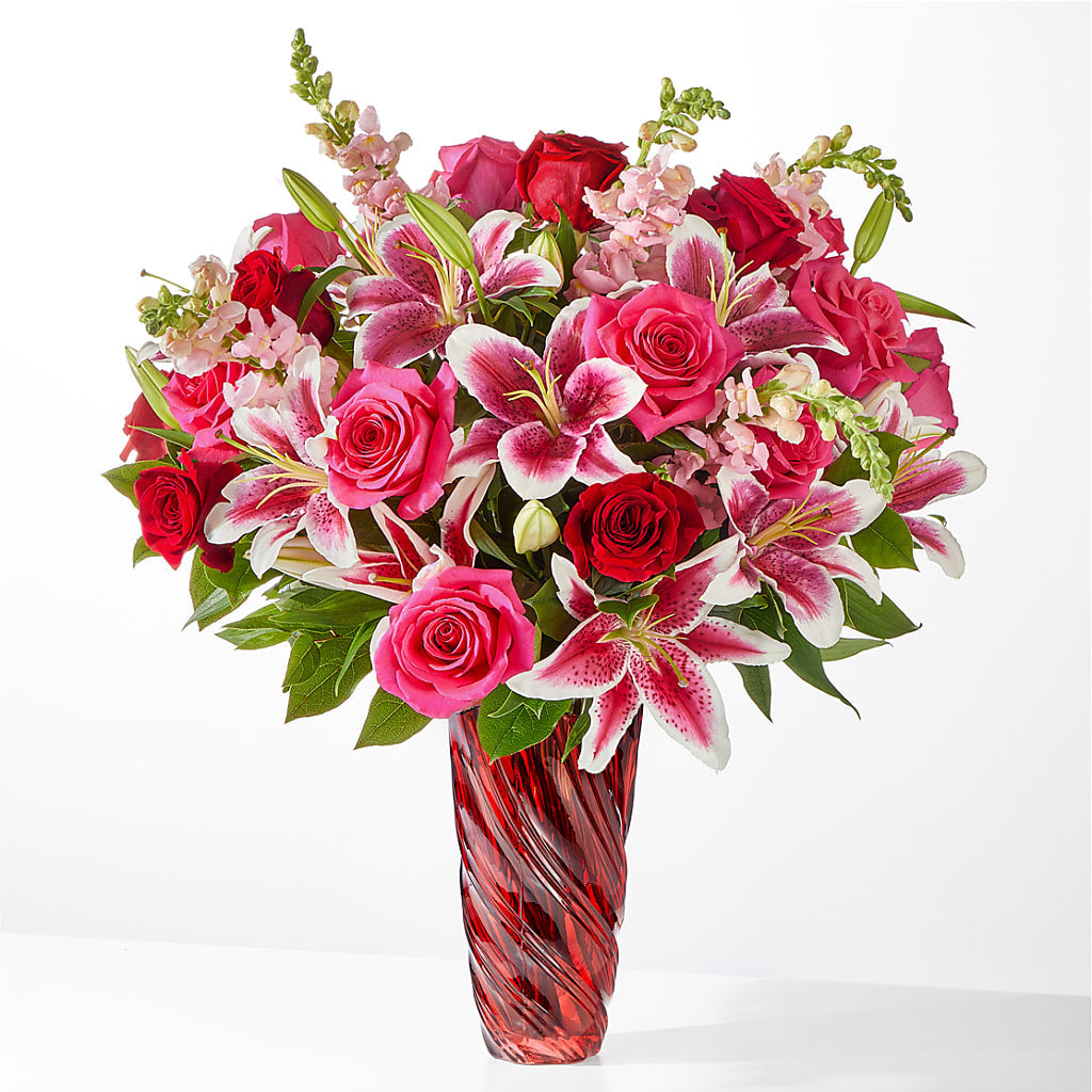 Always You Bouquet with Luxe Swirl Vase – Berkeley Florist, Moncks Corner SC