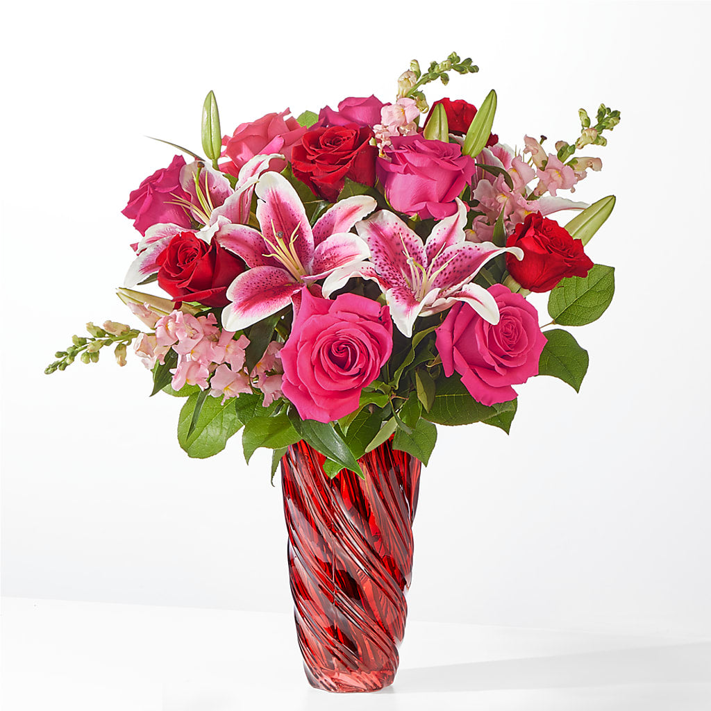 Always You Bouquet with Luxe Swirl Vase – Berkeley Florist, Moncks Corner SC