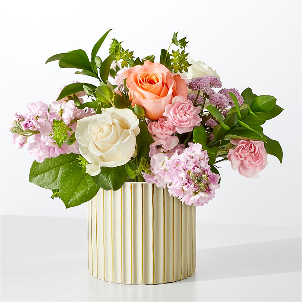 French Market Bouquet with Ivory Vase – Berkeley Florist, Moncks Corner SC
