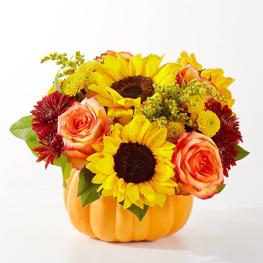 Golden Gourd Pumpkin Bouquet –  Berkeley Florist, Moncks Corner SC