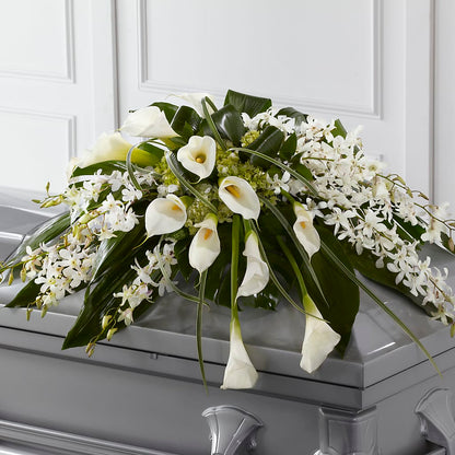 Angel Wings Casket Spray –  Berkeley Florist, Moncks Corner SC