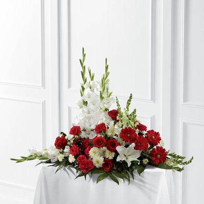 Crimson & White Arrangement –  Berkeley Florist, Moncks Corner SC