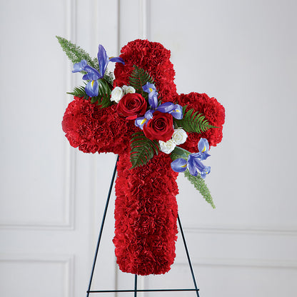 Faithful Hero Floral Cross –  Berkeley Florist, Moncks Corner SC