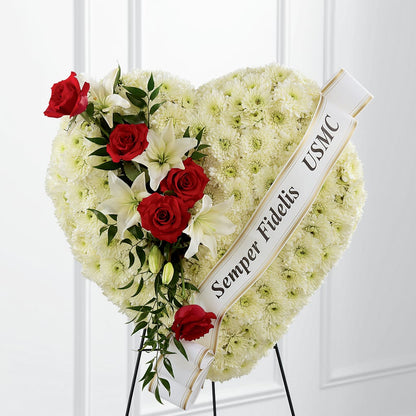 Heartfelt Hero Standing Heart –  Berkeley Florist, Moncks Corner SC