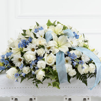 Tender Treasure Casket Spray –  Berkeley Florist, Moncks Corner SC