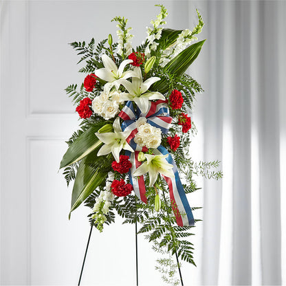 Stars of Life Standing Spray –  Berkeley Florist, Moncks Corner SC