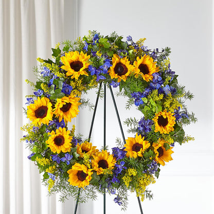 Bright Rays Wreath –  Berkeley Florist, Moncks Corner SC