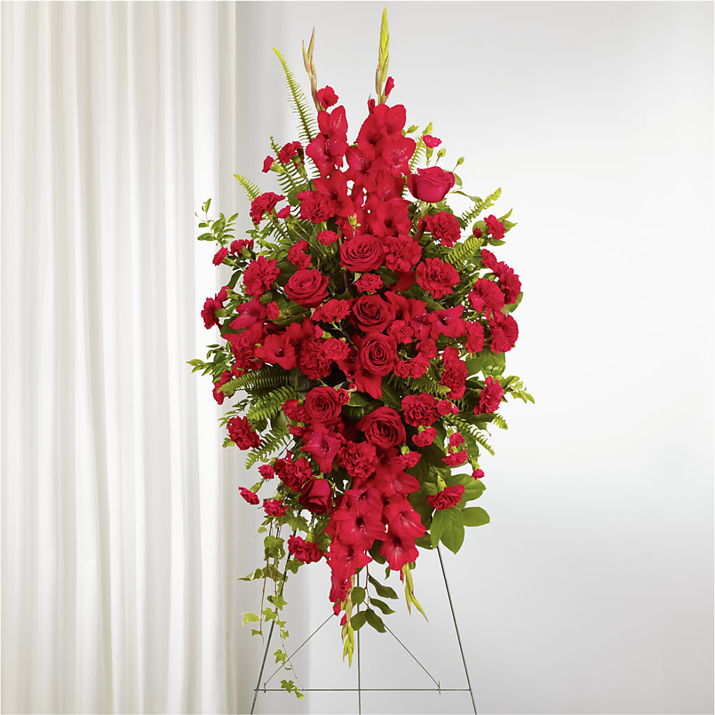 From the Heart Standing Spray –  Berkeley Florist, Moncks Corner SC