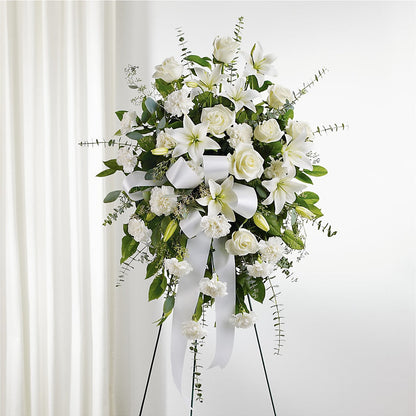 With Care Standing Spray –  Berkeley Florist, Moncks Corner SC