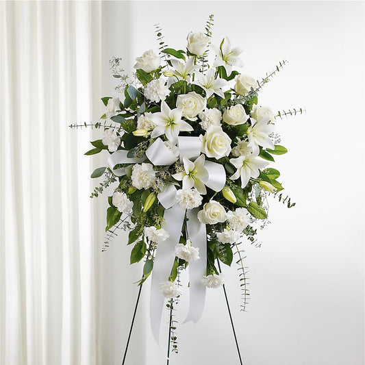 With Care Standing Spray –  Berkeley Florist, Moncks Corner SC