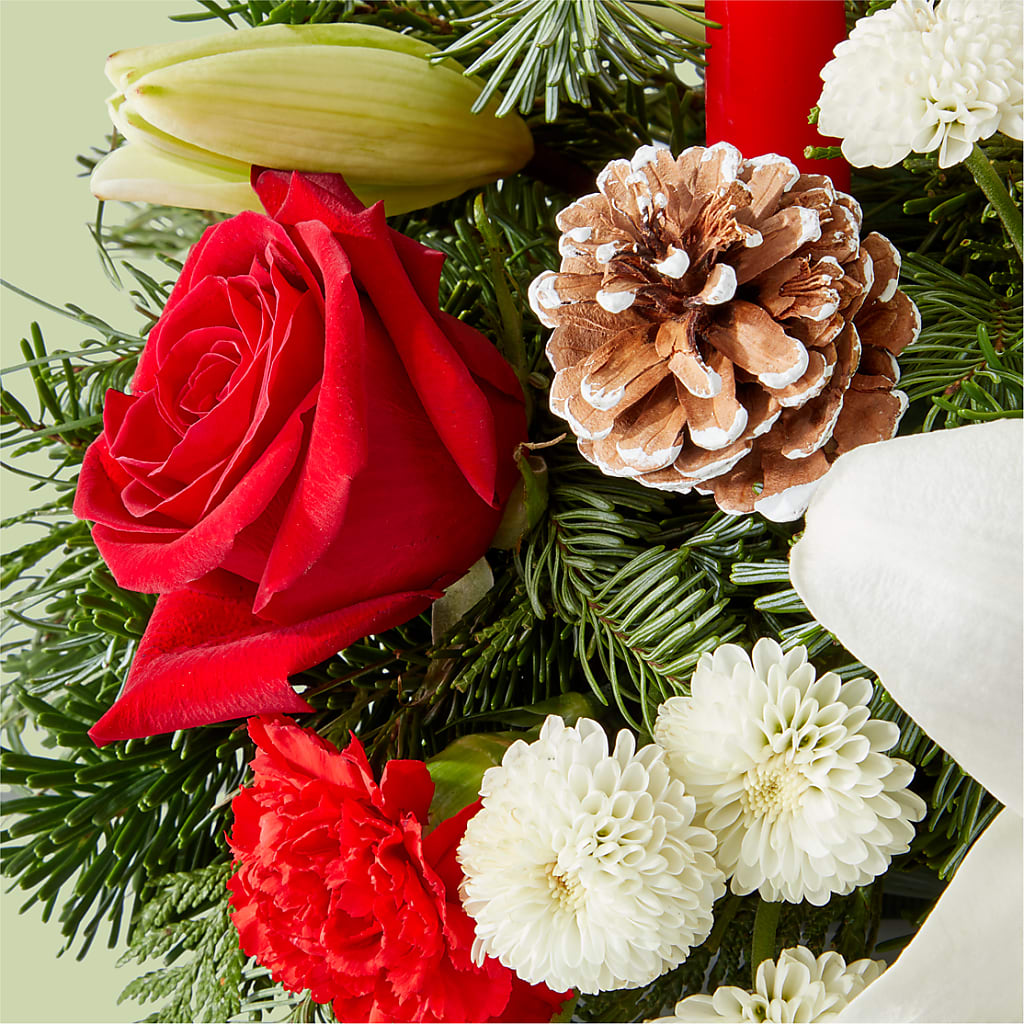 Seasonal Festivities Centerpiece –  Berkeley Florist, Moncks Corner SC