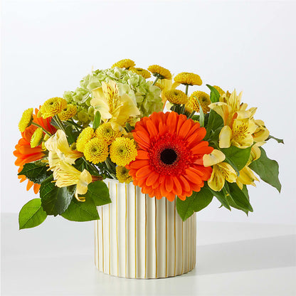 Autumn Sunshine Bouquet with Ivory Vase –  Berkeley Florist, Moncks Corner SC