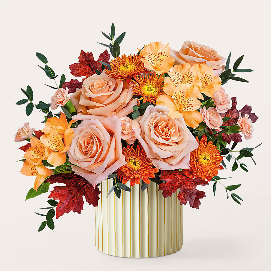 Spiced Latte Bouquet with Ivory Vase –  Berkeley Florist, Moncks Corner SC