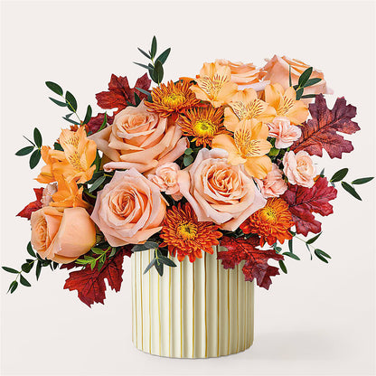 Spiced Latte Bouquet with Ivory Vase –  Berkeley Florist, Moncks Corner SC