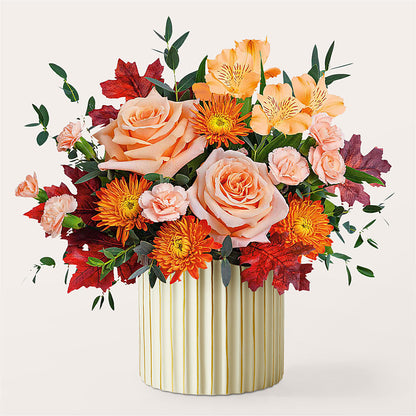Spiced Latte Bouquet with Ivory Vase –  Berkeley Florist, Moncks Corner SC