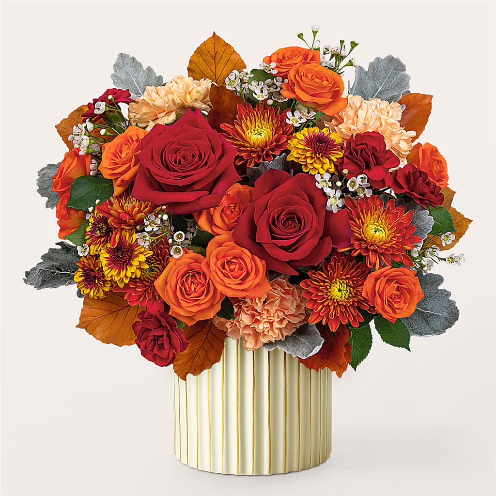 Merlot Bouquet with Ivory Vase –  Berkeley Florist, Moncks Corner SC