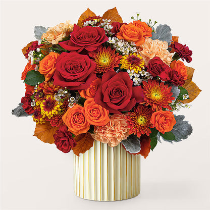 Merlot Bouquet with Ivory Vase –  Berkeley Florist, Moncks Corner SC