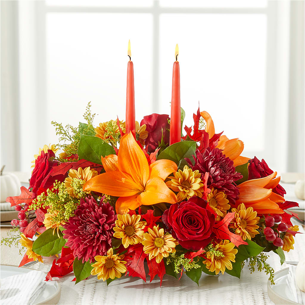 Autumn's Embrace Centerpiece –  Berkeley Florist, Moncks Corner SC