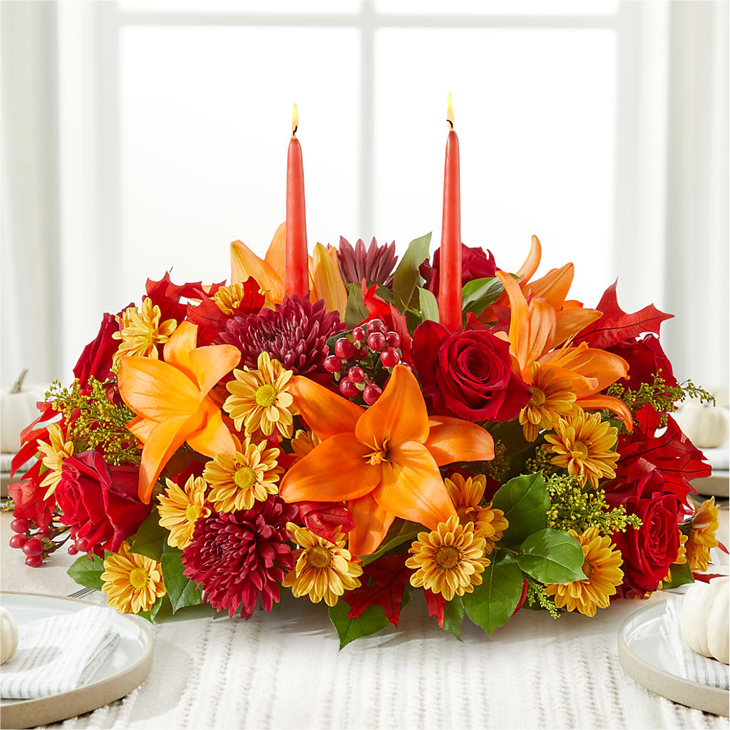 Autumn's Embrace Centerpiece –  Berkeley Florist, Moncks Corner SC