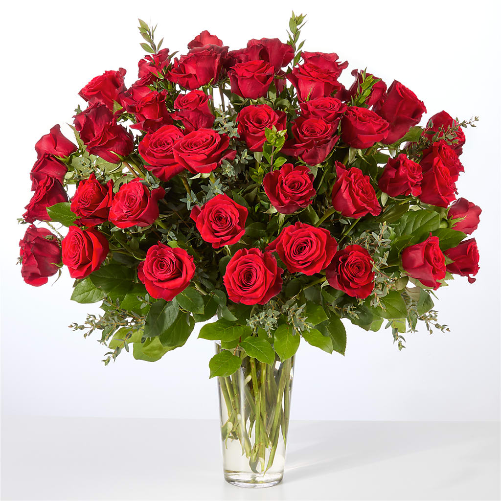 Forever Yours Fifty Stem Red Rose Bouquet –  Berkeley Florist, Moncks Corner SC