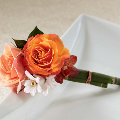 Sunset Dream Boutonniere –  Berkeley Florist, Moncks Corner SC